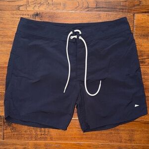 Pilgrim Ballard 19 Board Short Blue Swim Trunks with White Drawstring, Medium